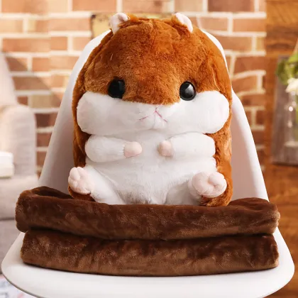 2021 Bestselling Custom Stuffed Hamster Plush Toys with Blanket