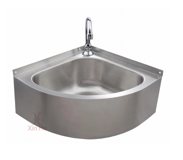 Triangular kitchen sink Stainless steel