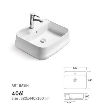 Fashion Ceramic Basin for Bathroom - Art Basin 4061
