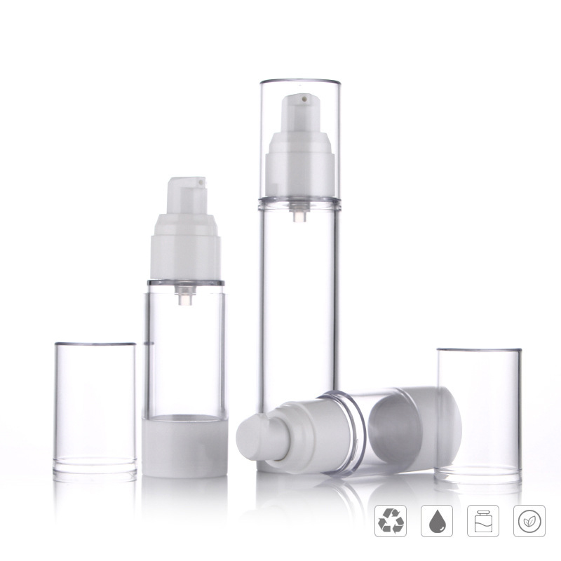 Lege hervulbaar als plastic airless mist spuitlotionpompfles met pomp 50 ml 30 ml 15 ml