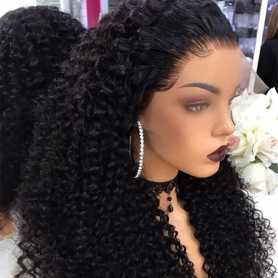 Yeswigs Cheap Transparent Full Lace Frontal Wig Raw Peruvian Curly Wave Virgin Human Hair 360 Hd Lace Front Wig For Black Women