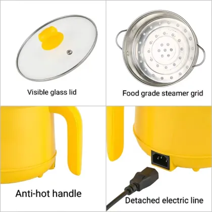 Portable Electric Rice Cooker: Multifunctional Home Electric Pot with Non-Stick Small Electric Cooker