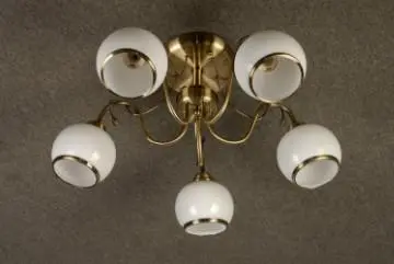 gold circle glass shape ceiling light,5-light,60watts*5
