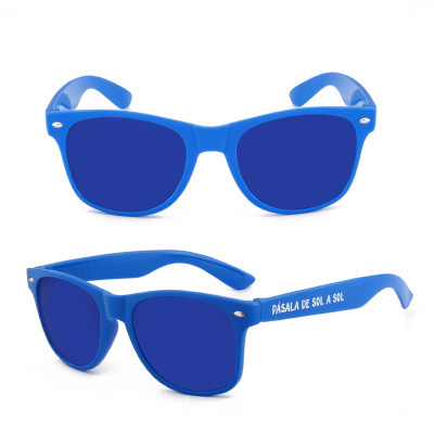 Promotional Retro Square Style Sunglasses Blue Color