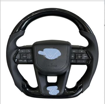 Carbon Fibre Wooden Leather Steering Wheel Switch for Toyota Land Cruiser LC200/LC300 Sport