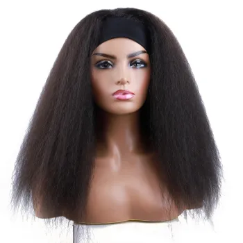 100% Virgin Unprocessed Human Hair Wigs with Density Options: 130%, 150%, and 180% for Black Women - Kinky Straight Headband Styles