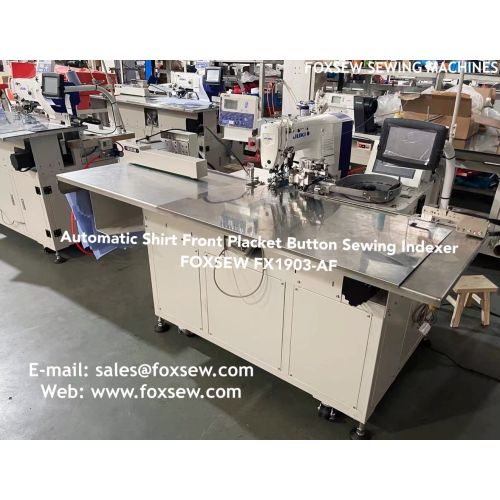 Indexeur de couture de bouton de patte avant automatique