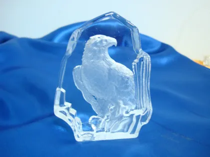 crystal glass eagle figurine