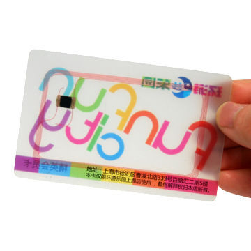 Transparent PVC card, from original factory