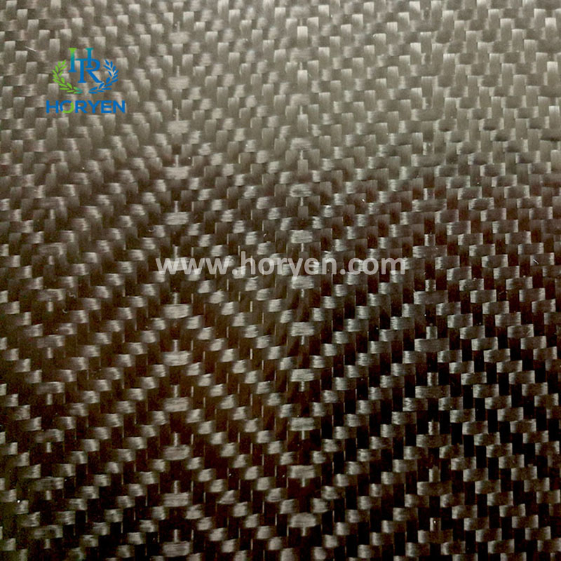 Jacquard carbon fiber leather coated black for bags