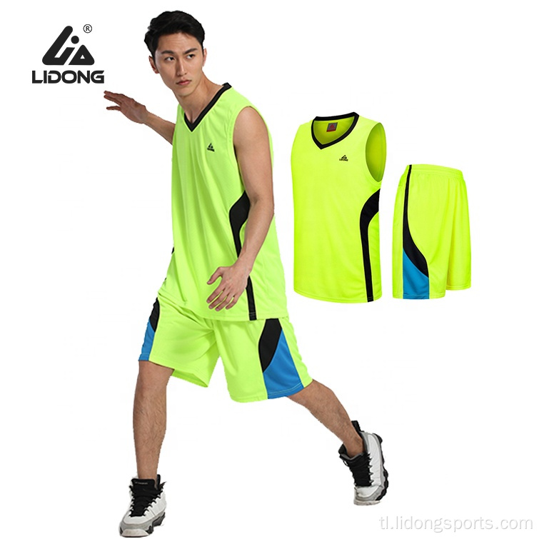Lidong pasadyang bagong natatanging disenyo ng jersey ng basketball sa kolehiyo