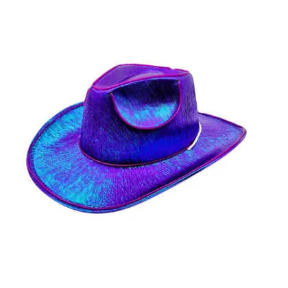 DIY Christmas Glow Cowboy Hat - Halloween Glow Adjustable Party Hat