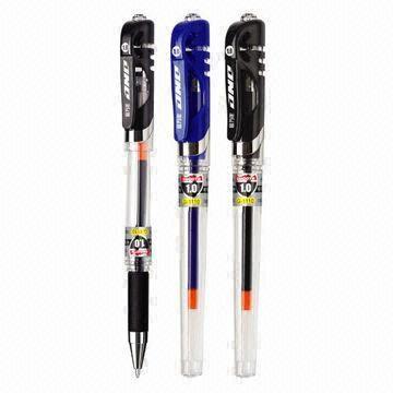 Gel Pens with 1.0mm Roller Tip, Rubber Grlip