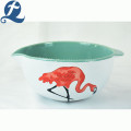 Wholesale emboss decal ceramic bead pointed mouth bowl