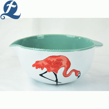 Custom high quality popular printed pointed mouth bowl