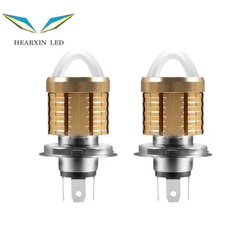 Offroad H4 LED Bulb H7 P15D BA20D Dual Color Driving Headlight for Motorcycle