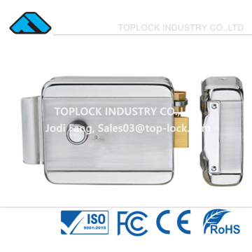 12v Rim Lock Elettrika - Electric Rim Lock Single Cylinder with Nicked Plating