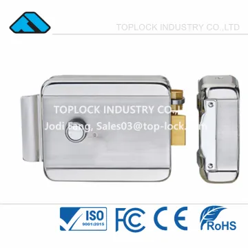 12v Rim Lock Elettrika - Electric Rim Lock Single Cylinder with Nicked Plating