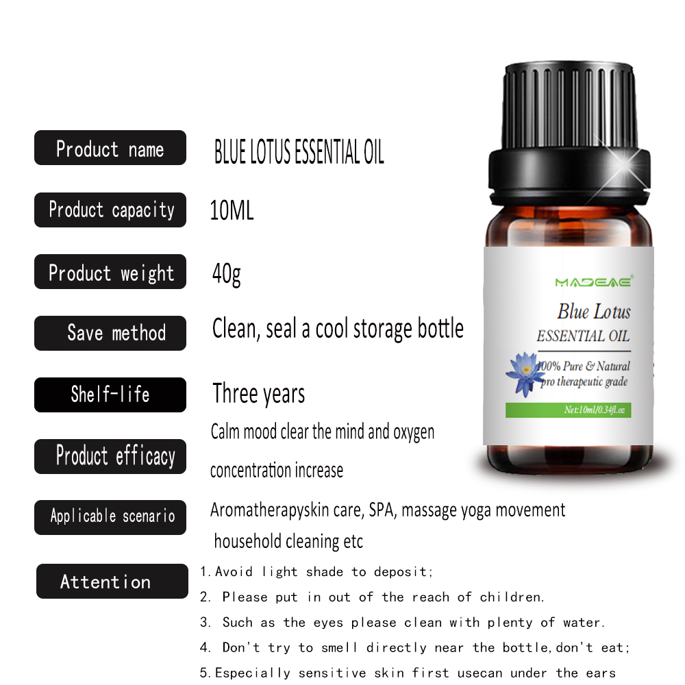 Water Soluble Blue Lotus Essential Oil For Diffuser