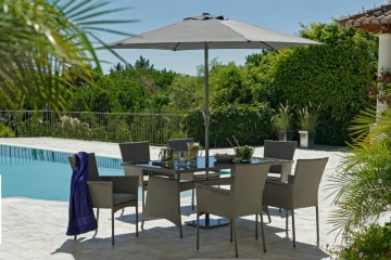 Rattan 6 Seater dinner set