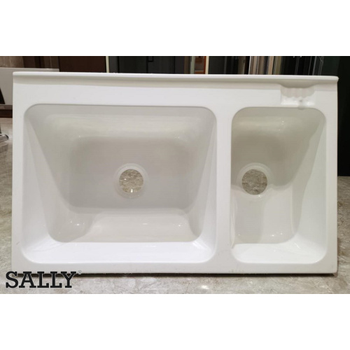 Sally Black Acrylic Laving Double Bowl Vanity lavandería Lavandería