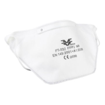 032 FFP2 FACEMASKエアロゾルフィルタリングハーフレスピレーターマスク（呼気弁付き）-10パックFFP2使い捨てマスクレスピレーター付き