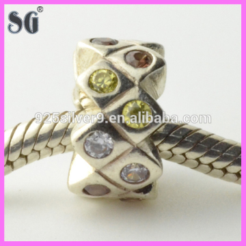 top new 2016 buying in bulk wholesale 925 authentic silver charm colourful zircon sterling silver bead fits european bracelet
