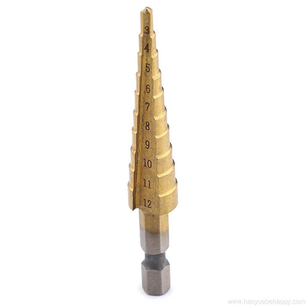 Straight Flute Titanium Step Drill Bit