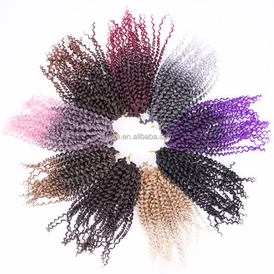 AliLeader Women 14 Inch Marley Braids Ombre Crochet Braid Synthetic Braiding Hair Extensions Curly Crochet Hair