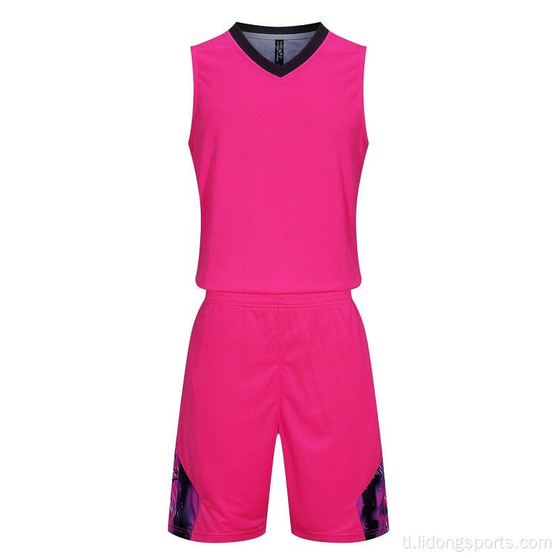 Pakyawan pasadyang polyester murang basketball jersey