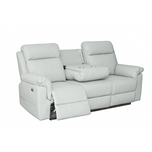 Full Real Leather Power Recliner Sofa Set