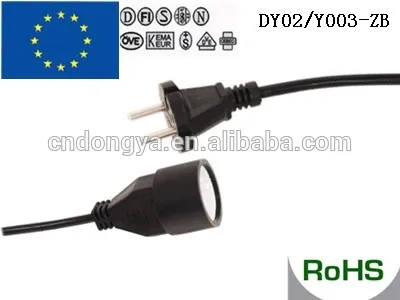 2*0.75 VDE certification Europe power cord with plug