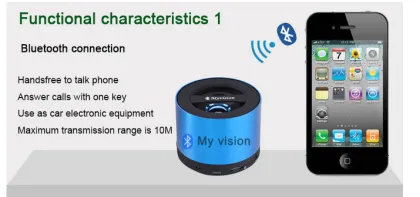 Promotional creative mini boom bluetooth speaker