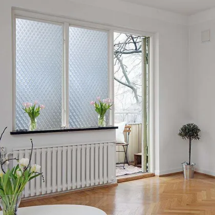 Frosting transparent static window sticker