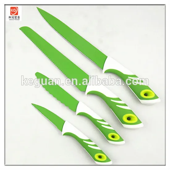 KS-145 4pcs non-stick kinfe set with PP rubber handle
