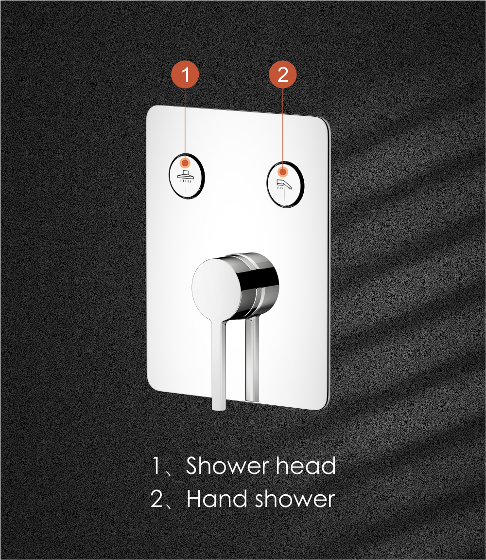 Unique Design 2 Functions Concealed Mixer