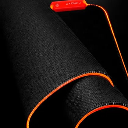 Ambient Light Mouse Pad with Fiber Optic Side Lighting