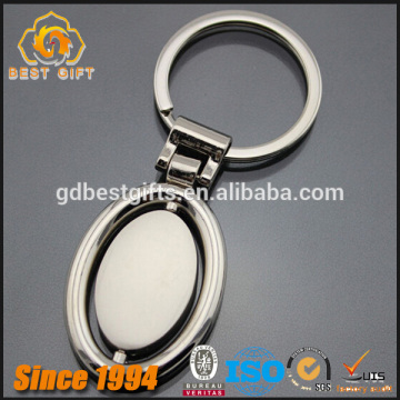 Personalized high quality oval metal keyring holder