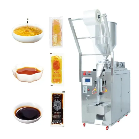 Vertical Automatic Tomato Paste Peanut Butter Packaging Machine for Food in Paper Pouches and Bags
