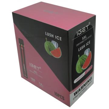 Iget XXL 1800 퍼프 일회용 포드 vape