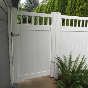 6 piedi di altezza e largo 4 piedi Privacy Vinil Fence Gate con picchetto chiuso