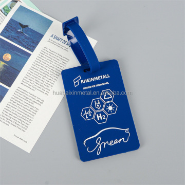 High Quality PVC Huabaixin Custom Blue 3D Airplane Silicone Luggage Tag