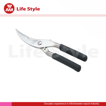 Serrated stainless steel poultry shears with pp handle for cutting bone