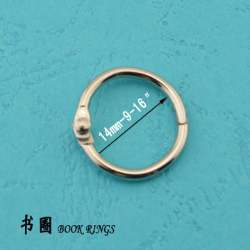 14mm-9-16'' metallic color book ring
