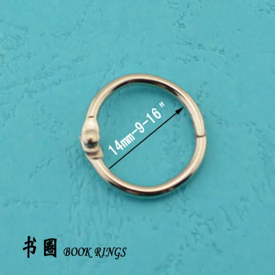 14mm-9-16'' metallic color book ring