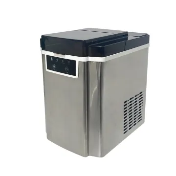 25kg Self-Owned Household Outdoor Ice Maker with Cleaning Function - Stainless Steel