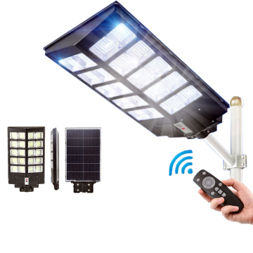 2000W Outdoor Solar Street Light with Remote Control, IP65 Waterproof Garden Light, Automatic Dusk to Dawn Road Lamp