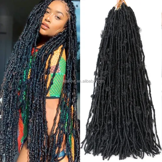 Hot sell  36 inch butterfly faux locs wig butterfly locs crotchet 36 inch butterfly faux crochet color hair