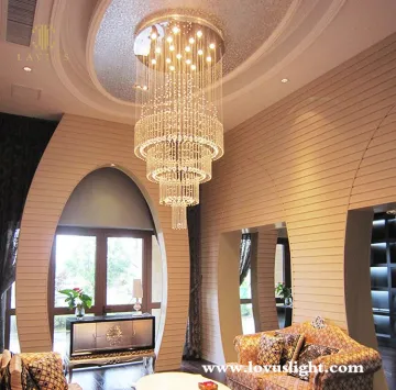 K9 crystal chandelier large hotel chandelier hotel lobby hotel staircase chandelier high luxury cone shape chandelier