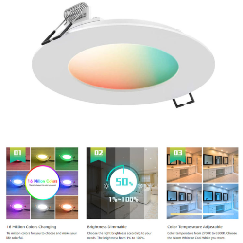 Luz de panel LED inteligente fácil de usar